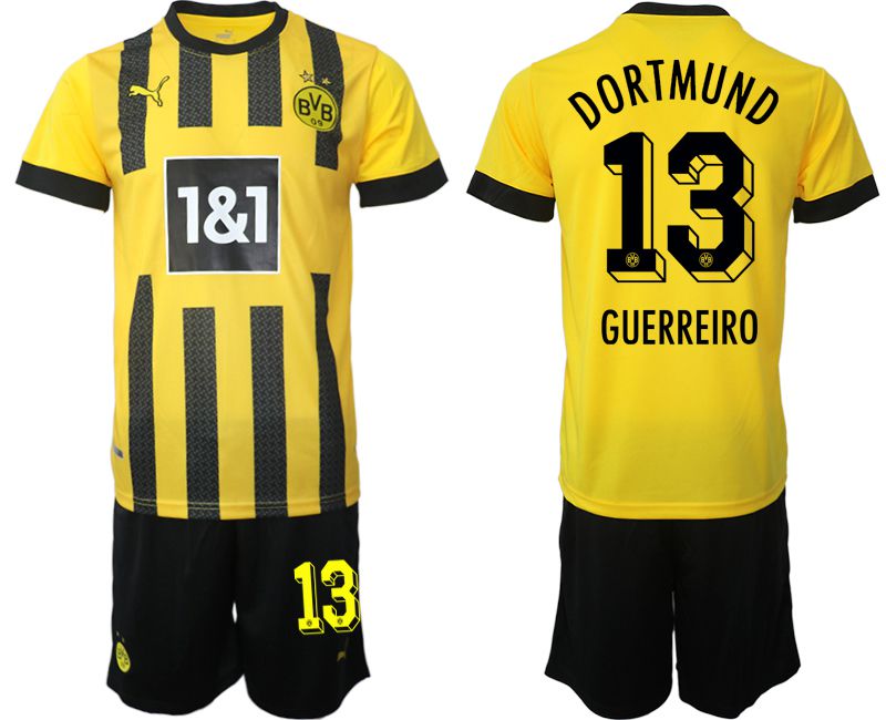 Men 2022-2023 Club Borussia Dortmund home yellow 13 Soccer Jersey